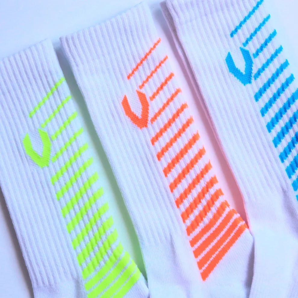 LACROSSE SOCKS WHITE/ORANGE